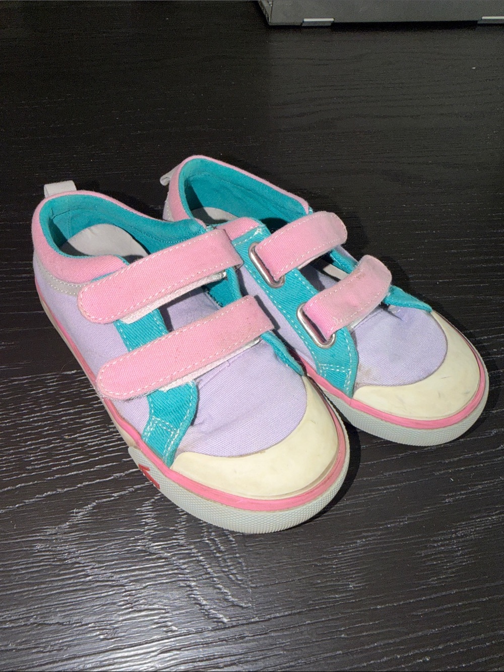 See Kai Run Pink, Teal & Lavender Velcro Sneakers
